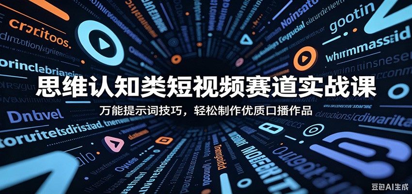 思维认知类短视频赛道实战课：万能提示词技巧，轻松制作优质口播作品-hcnxn