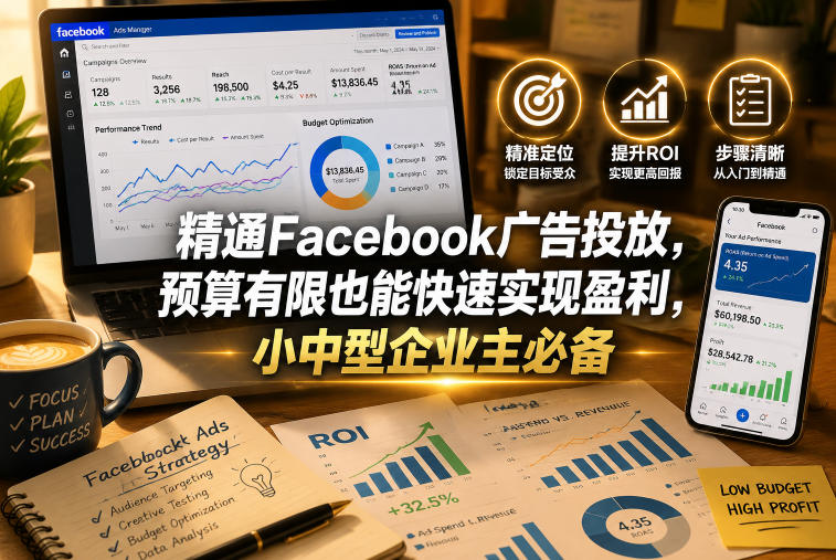 精通Facebook广告投放，预算有限也能快速实现盈利，小中型企业主必备【原创双语字幕】-hcnxn