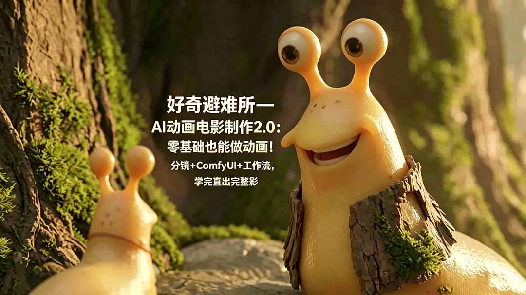 好奇避难所—AI动画电影制作2.0：零基础也能做动画！分镜+ComfyUI+工作流，学完直出完整影片-hcnxn