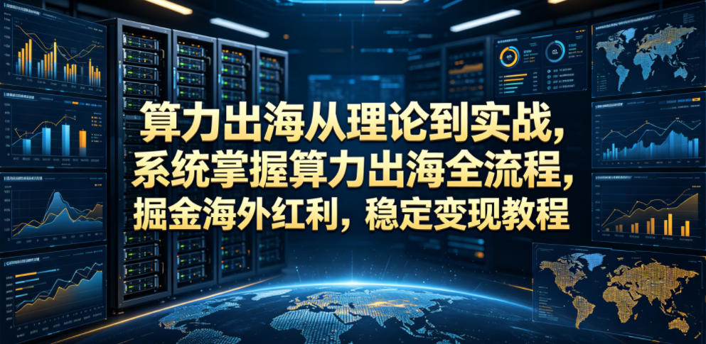 算力出海从理论到实战，系统掌握算力出海全流程，掘金海外红利，稳定变现教程-hcnxn