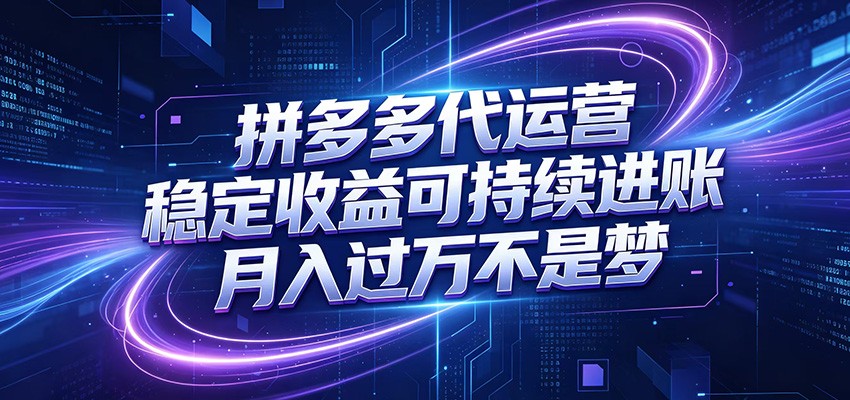 拼多多代运营，小白也能轻松月入过万，真实运营数据可查，全托管代运营-hcnxn