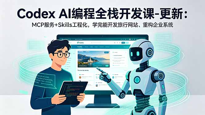 Codex AI编程全栈开发课-更新：MCP服务+Skills工程化，学完能开发旅行网站、重构企业系统-hcnxn