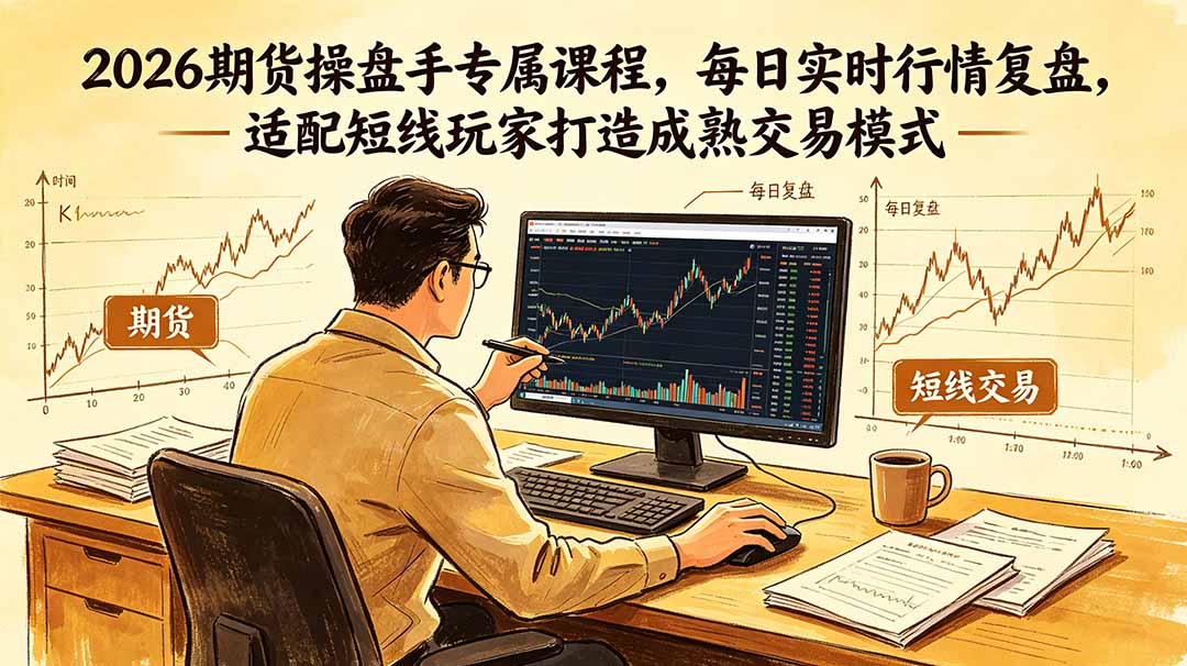 2026期货操盘手专属课程-更新6月，每日实时行情复盘，适配短线玩家打造成熟交易模式-hcnxn