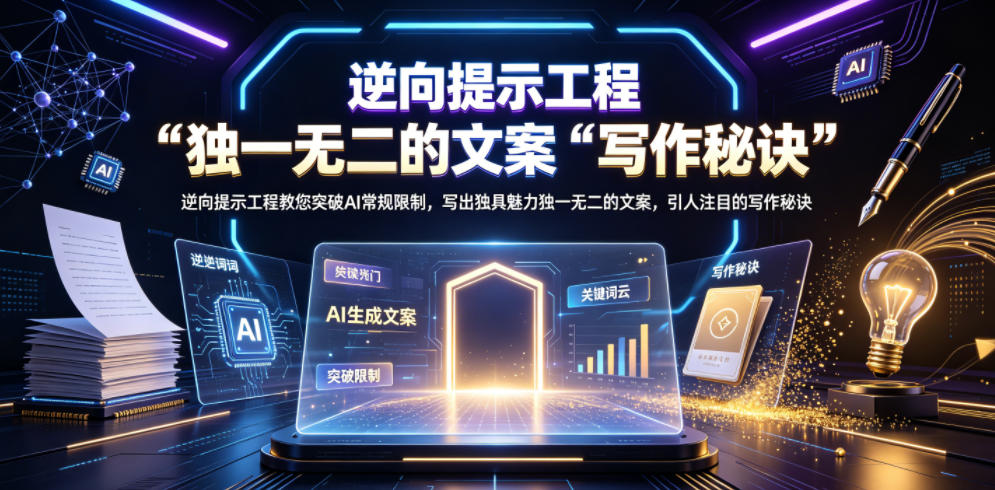 逆向提示工程教您突破AI常规限制，写出独具魅力独一无二的文案，引人注目的写作秘诀【原创双语字幕】-hcnxn