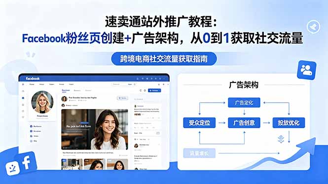 速卖通站外推广教程：Facebook粉丝页创建+广告架构，从0到1获取社交流量-hcnxn