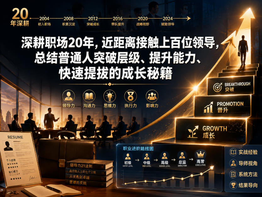 付费文章：深耕职场20年，近距离接触上百位领导，总结普通人突破层级、提升能力、快速提拔的成长秘籍(全网独家干货)-hcnxn