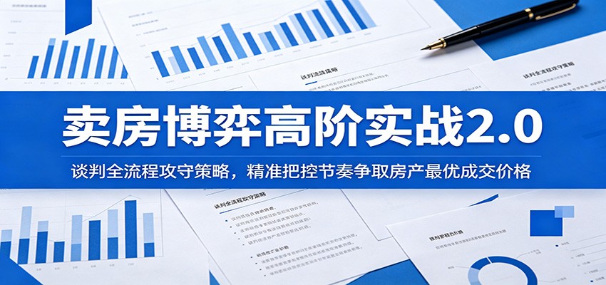 卖房博弈高阶实战2.0：谈判全流程攻守策略，精准把控节奏争取房产最优成交价格-hcnxn