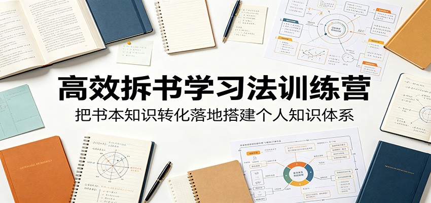 高效拆书学习法训练营，把书本知识转化落地搭建个人知识体系-hcnxn