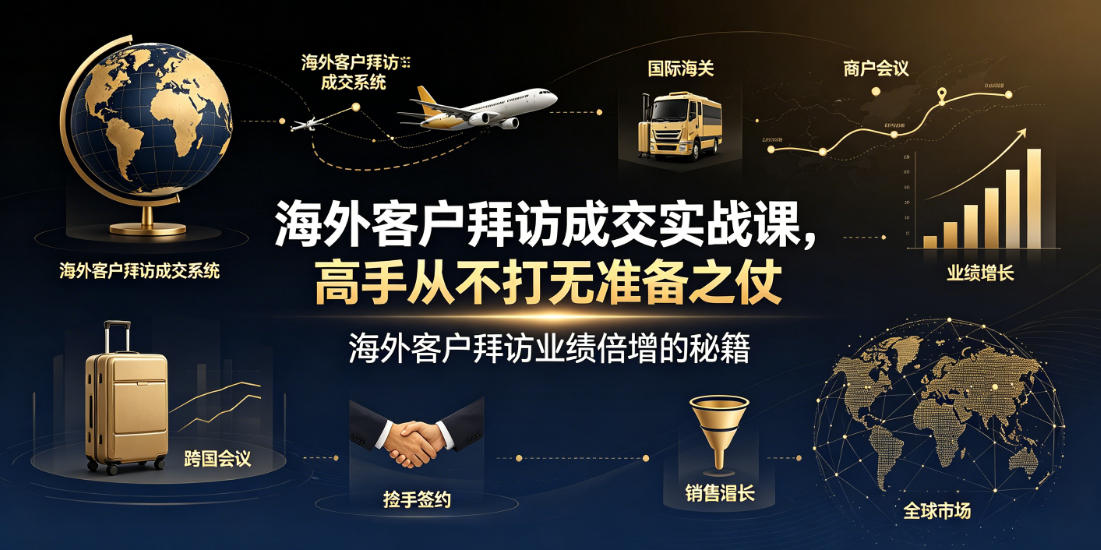 海外客户拜访成交实战课，高手从不打无准备之仗，海外客户拜访业绩倍增的秘籍-hcnxn