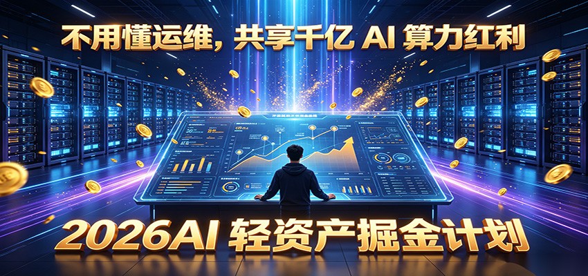 不用懂运维，共享千亿 AI 算力红利，2026AI 轻资产掘金计划-hcnxn