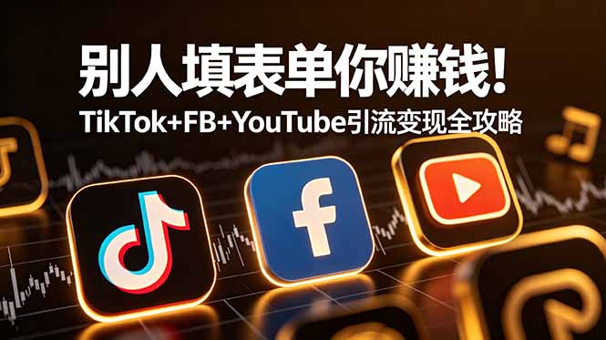别人填表单你赚钱！TikTok+FB+YouTube 引流变现全攻略【原创双语字幕】-hcnxn