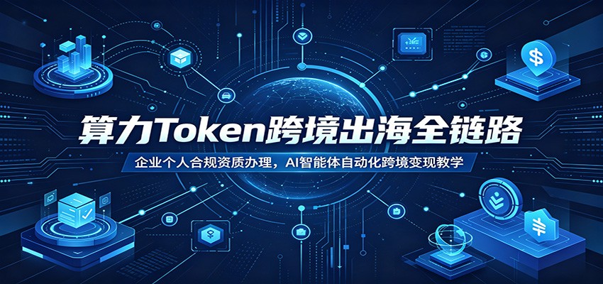 算力Token跨境出海全链路：企业个人合规资质办理，AI智能体自动化跨境变现教学-hcnxn