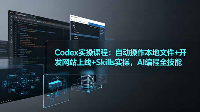 Codex实操课程：自动操作本地文件+开发网站上线+Skills实操，AI编程全技能-hcnxn