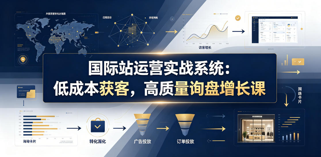 国际站运营实战系统：低成本获客，高质量询盘增长课(更新26年)-hcnxn