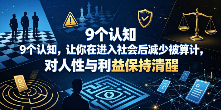 付费文章：9个认知，让你在进入社会后减少被算计，对人性与利益保持清醒-hcnxn