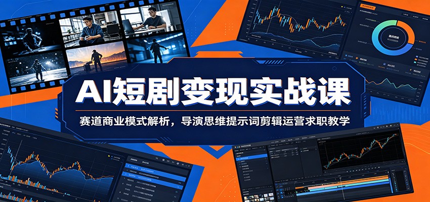 AI短剧变现实战课：赛道商业模式解析，导演思维提示词剪辑运营求职教学-hcnxn