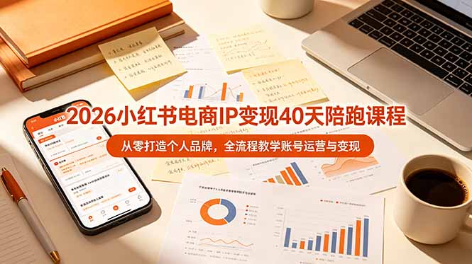 2026小红书电商IP变现40天陪跑课程-11期，从零打造个人品牌，全流程教学账号运营与变现-hcnxn