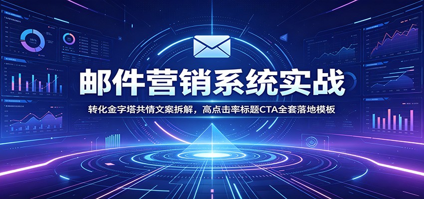 邮件营销系统实战：转化金字塔共情文案拆解，高点击率标题CTA全套落地模板-hcnxn