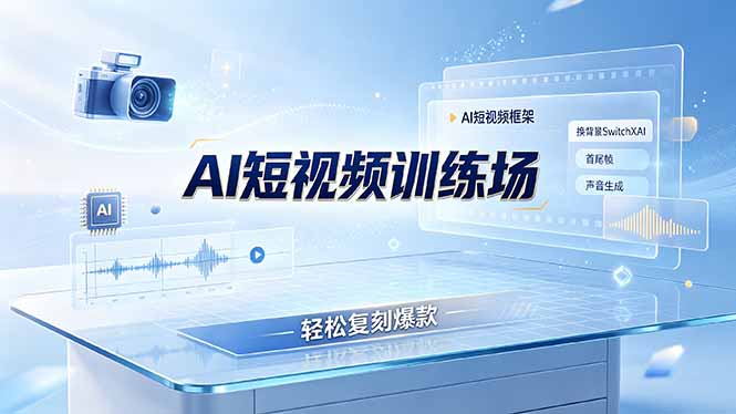老陈AI短视频训练场：AI短视频框架+换背景SwitchXAI+首尾帧+声音生成，轻松复刻爆款-hcnxn