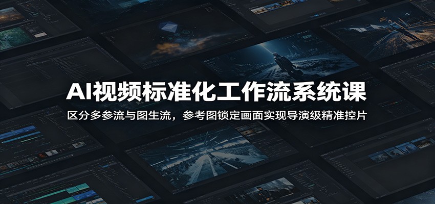 AI视频标准化工作流系统课：区分多参流与图生流，参考图锁定画面实现导演级精准控片-hcnxn