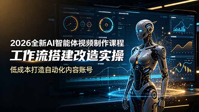 2026全新AI Codex智能体视频制作课程，工作流搭建改造实操，低成本打造自动化内容账号-hcnxn
