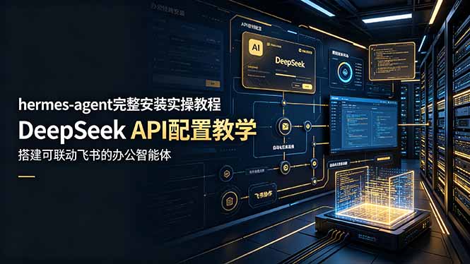 hermes-agent完整安装实操教程，DeepSeek API配置教学，搭建可联动飞书的办公智能体-hcnxn