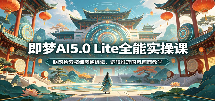 即梦AI5.0 Lite全能实操课：联网检索精细图像编辑，逻辑推理国风画面教学-hcnxn