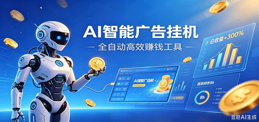 AI智能广告挂机,小白轻松上手,在家自动赚收益-hcnxn