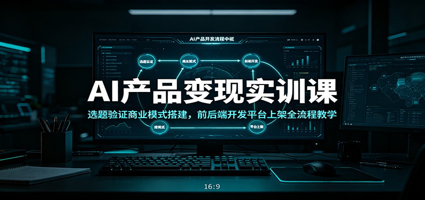 AI产品变现实训课：选题验证商业模式搭建，前后端开发平台上架全流程教学-hcnxn