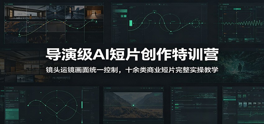导演级AI短片创作特训营：镜头运镜画面统一控制，十余类商业短片完整实操教学(更新)-hcnxn