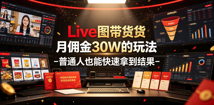 Live图带货月佣金30W的玩法-普通人也能快速拿到结果-hcnxn