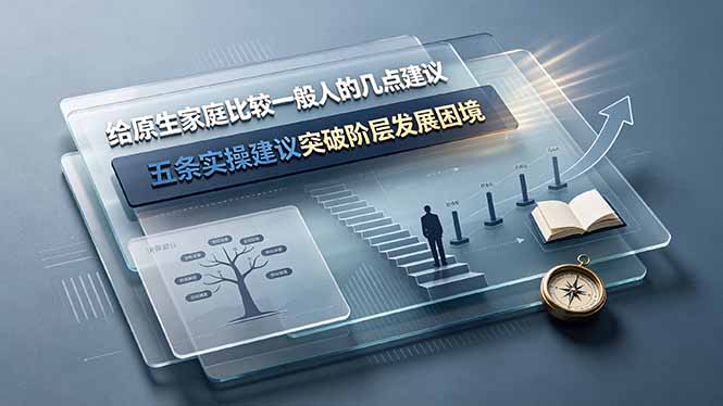 付费文章：给原生家庭比较一般人的几点建议，五条实操建议突破阶层发展困境-hcnxn