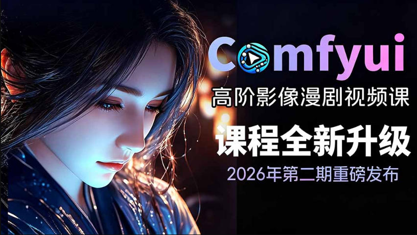 2026新版ComfyUI漫剧动画全流程实战课，0基础入门到进阶全流程动态漫，轻松实现流量变现-hcnxn