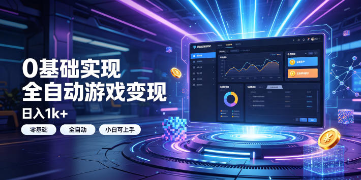 0基础实现全自动游戏变现，日入1k+，小白直接上手搞钱！【揭秘】-hcnxn