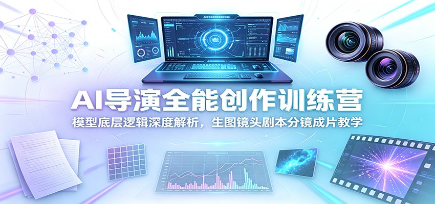 AI导演全能创作训练营：模型底层逻辑深度解析，生图镜头剧本分镜成片教学-hcnxn