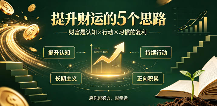 付费文章：提升财运的5个思路——财富是认知x行动x习惯的复利，愿你越努力，越幸运-hcnxn