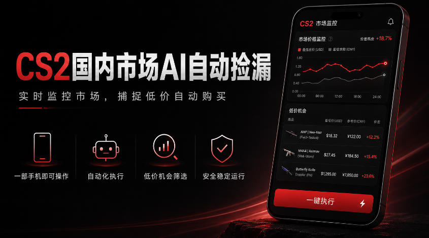 游戏市场AI自动监控，实时检测差价捡漏，简单轻松，日入300+【揭秘】-hcnxn