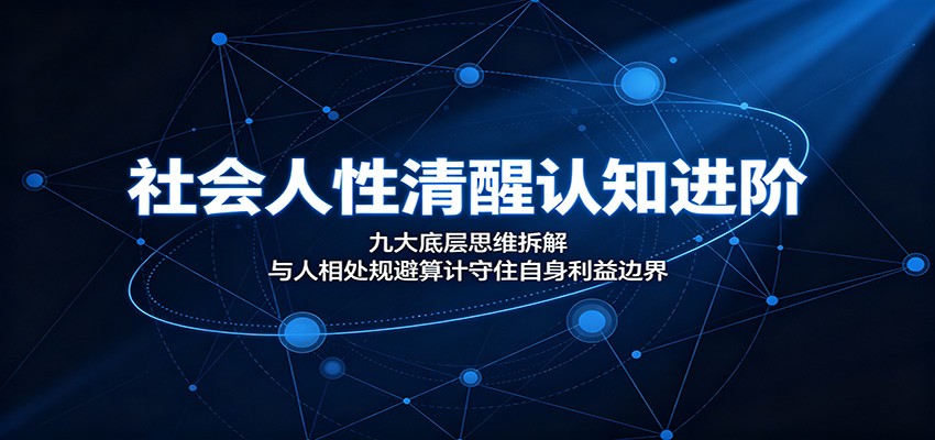 社会人性清醒认知进阶：九大底层思维拆解，与人相处规避算计守住自身利益边界-hcnxn