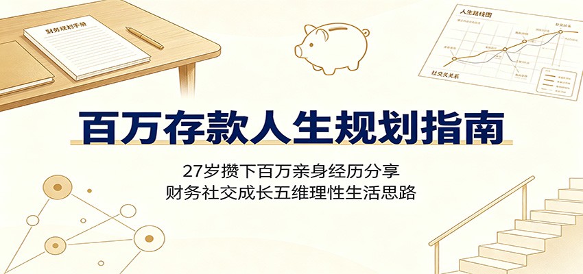 百万存款人生规划指南：27岁攒下百万亲身经历分享，财务社交成长五维理性生活思路-hcnxn