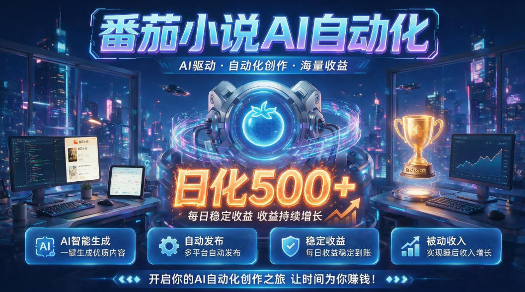 小白可做番茄AI，居家轻创业，每日稳赚500➕，普通人低门槛轻松线上增收【揭秘】-hcnxn