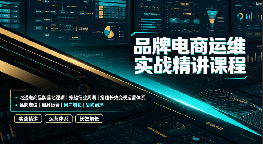 品牌电商运维实战精讲课程｜吃透电商品牌落地逻辑、穿越行业周期、搭建长效变现运营体系-hcnxn