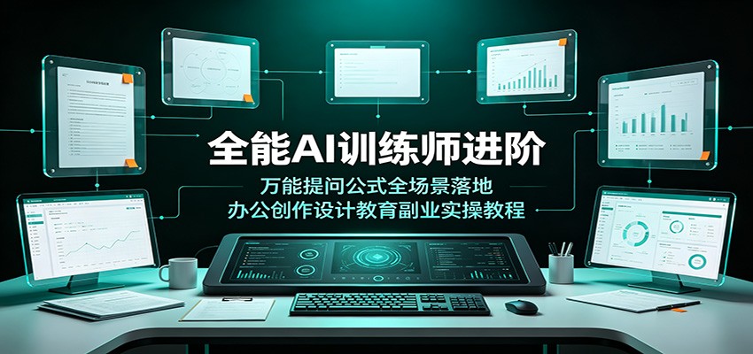 全能AI训练师进阶：万能提问公式全场景落地，办公创作设计教育副业实操教程-hcnxn