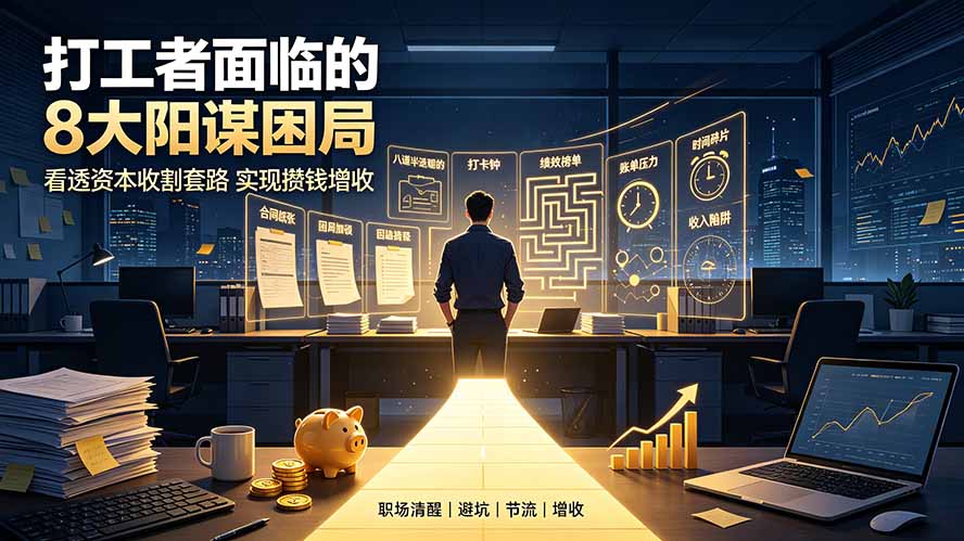 付费文章：打工者面临的8大阳谋困局，看透资本收割套路实现攒钱增收-hcnxn