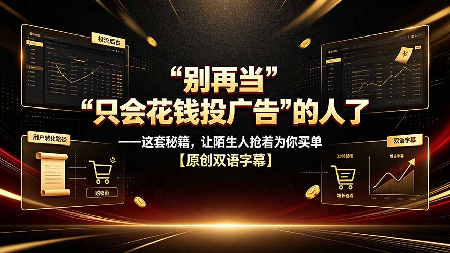 别再当“只会花钱投广告”的人了——这套秘籍，让陌生人抢着为你买单【原创双语字幕】-hcnxn