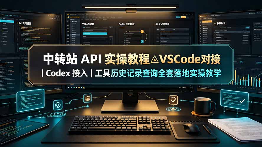中转站 API 实操教程△VSCode 对接｜Codex 接入｜工具历史记录查询全套落地实操教学-hcnxn
