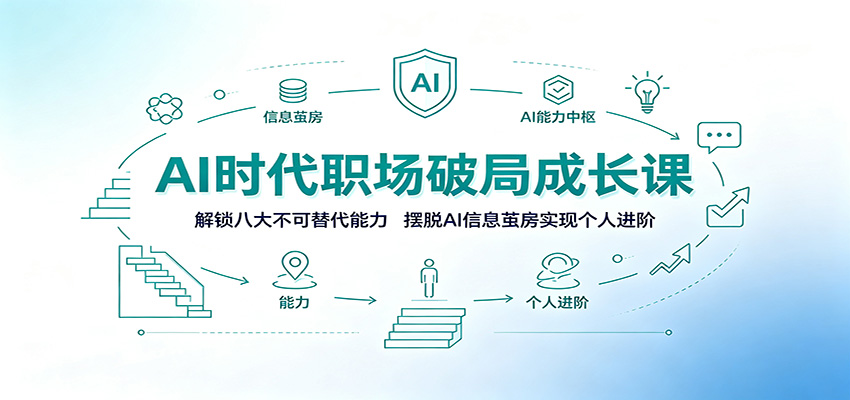 AI时代职场破局成长课：解锁八大不可替代能力，摆脱AI信息茧房实现个人进阶-hcnxn