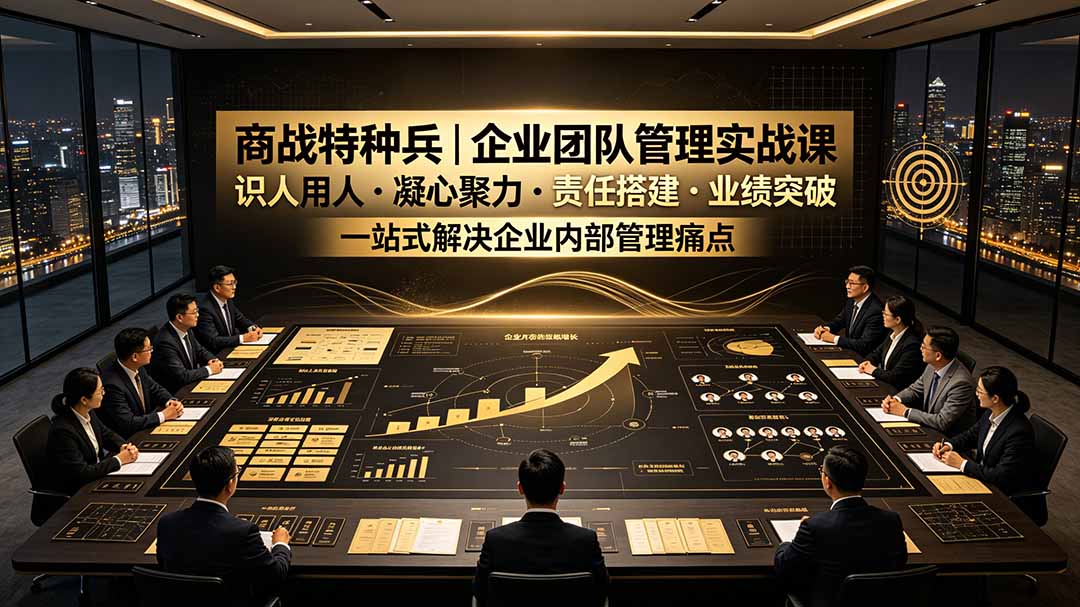 商战特种兵｜企业团队管理实战课：识人用人｜凝心聚力｜责任搭建｜业绩突破，一站式解决企业内部管理痛点-hcnxn