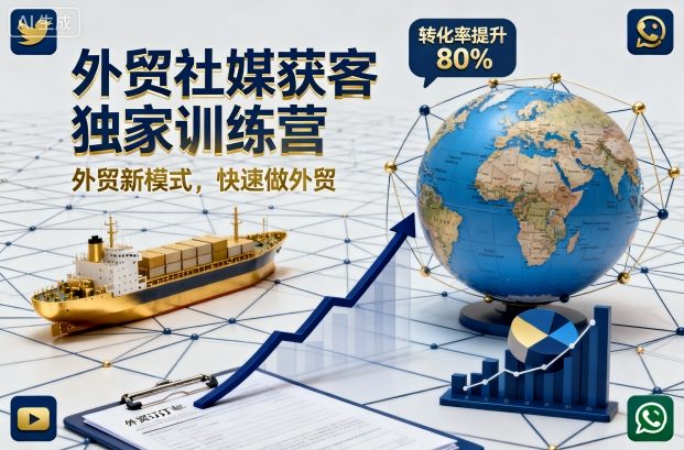 外贸社媒获客独家训练营，外贸新模式，快速做外贸(更新26年07月27日)-hcnxn