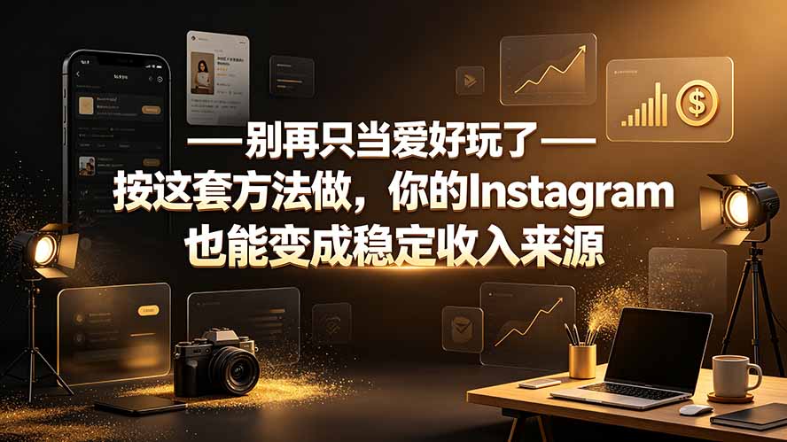 别再只当爱好玩了——按这套方法做，你的Instagram也能变成稳定收入来源-hcnxn