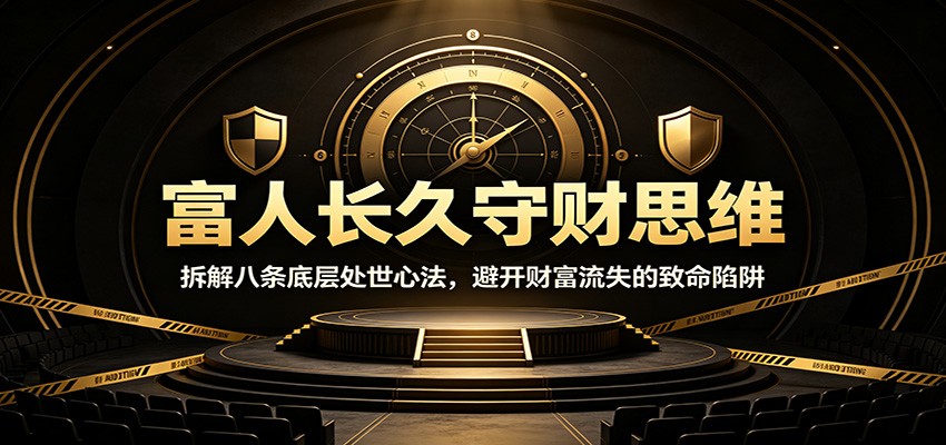 富人长久守财思维：拆解八条底层处世心法，避开财富流失的致命陷阱-hcnxn
